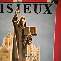 Affiche ancienne originale Villemot SNCF Lisieux 1954