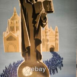 Affiche ancienne originale Villemot SNCF Lisieux 1954