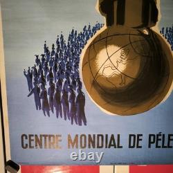 Affiche ancienne originale Villemot SNCF Lisieux 1954