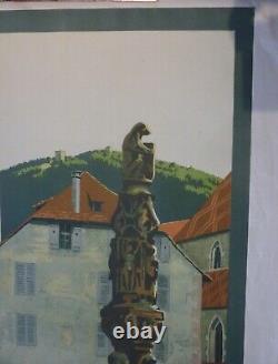 Affiche ancienne originale chemin de fer Alsace Ribeauvillé