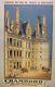 Affiche Ancienne Originale Chemin De Fer Chambord Châteaux Loire Entoilée 1930