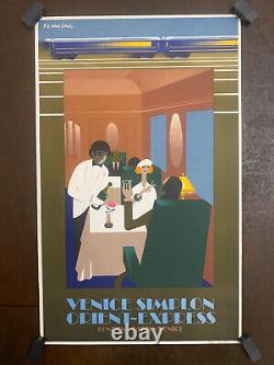 Affiche ancienne originale contresigné Venice Simplon Par FIX MASSEAU