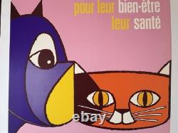 Affiche ancienne originale entoilée DOGGY années 80