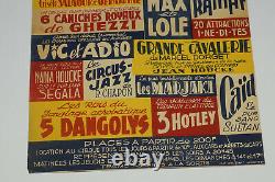 Affiche ancienne originale grand cirque de Bordeaux 1951, ANTIQUE CIRCUS POSTER