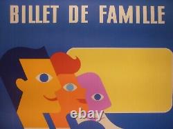 Affiche ancienne originale sncf foré 1962