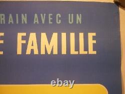 Affiche ancienne originale sncf foré 1962