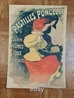 Affiche ancienne publicitaire Poncelet