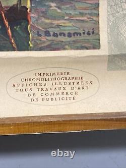 Affiche ancienne publicité Calendrier 1931 Marseille Vieux Port Bonamici Moulot
