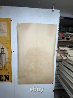 Affiche ancienne ski neige Suede