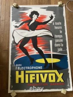 Affiche ancienne vintage lithographique état A plus Hifi VOX