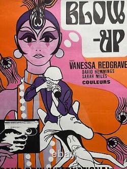 Affiche belge BLOW-UP Michelangelo ANTONIONI David HEMMINGS Pop Psychedelic 1967