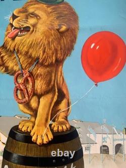 Affiche biere Lowenbrau originale 1950