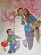 Affiche Chinoise Vintage Avec Tout Notre Cour, 1986, 76 X 52 Cm