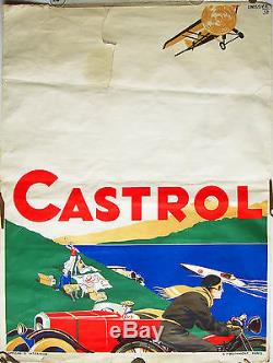 Affiche de 1932 pour les huiles automobiles Castrol par Linossier