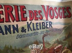 Affiche de bière BRASSERIE DES VOSGES THUMANN & KLEIBER Dommartin les Remiremont