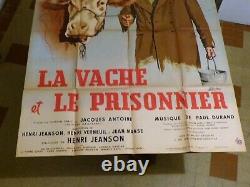 Affiche de cinema ancienne La Vache et le Prisonier avec Fernandel Litho