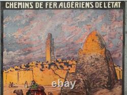 Affiche des chemins de fer algériens Le Sud Algérien, Temacine Touggourt