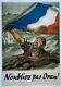 Affiche Entoilée N'oubliez Pas Oran Algérie Mers-el-kebir Wwii Guerre 1940