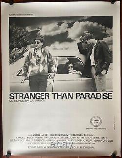 Affiche entoilée STRANGER THAN PARADISE John Lurie JIM JARMUSCH 120x160cm 1984