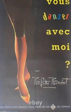 Affiche entoilée VOULEZ-VOUS DANSER AVEC MOI Brigitte Bardot 57x157cm 1959