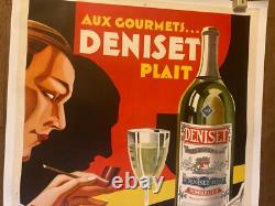 Affiche entoille Aux gourmet DENISET plait PONTARLIER 100 X 140 CM Lithographie