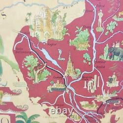 Affiche géographie Indochine française Lucien Boucher de 1946