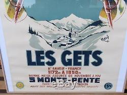 Affiche les gets Ski Montagne Moris vers 1950 édition Person Haute Savoie