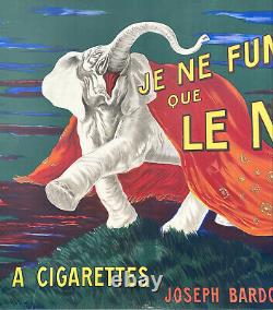 Affiche lithographiée Je ne Fume que Le Nil par Leonetto Cappiello / Entoilée