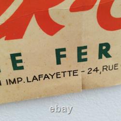 Affiche loterie nationale, tranche ferroviaire, SNCF, 1939, Derouet