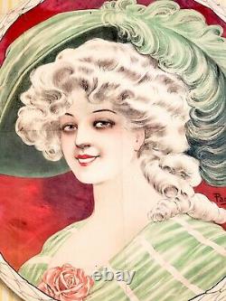 Affiche originale 1907 Paolo Henri / Kossuth Pub avant la lettre Femme/ Élégante