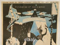 Affiche originale 1930 Bal è la gloire de la tapisserie du Moyen-âge/RS87