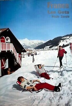 Affiche originale 1966 Les Gets Haute Savoie 40x60 cm. Tirage héliogravure