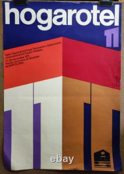 Affiche originale 1971 Salon Nacional del Hogar Hogarotel Barcelona /RS358