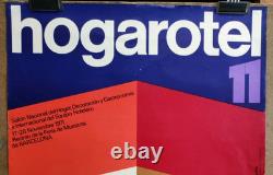 Affiche originale 1971 Salon Nacional del Hogar Hogarotel Barcelona /RS358