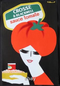 Affiche originale 1981 VILLEMOT Crosse & Blackwell 40x60cm poster 1647