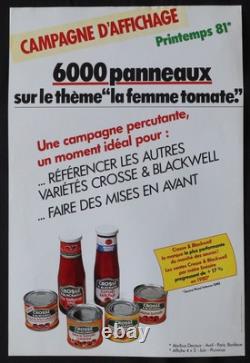 Affiche originale 1981 VILLEMOT Crosse & Blackwell 40x60cm poster 1647