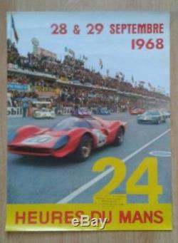 Affiche originale 24 heures du Mans 1968
