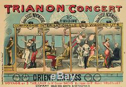 Affiche originale A. Choubrac Orient Express Wagons Lits Opéra 1896