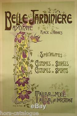 Affiche originale Belle jardinière, Bayonne, Tailleur à la mode, art nouveau