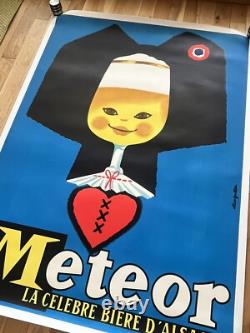 Affiche originale Bière Météor 1964 Alain Gauthier