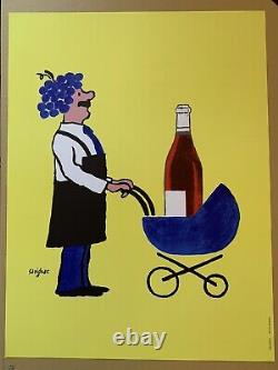 Affiche originale Buvons le vin nouveau SAVIGNAC 1993