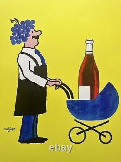 Affiche originale Buvons le vin nouveau Savignac 1993