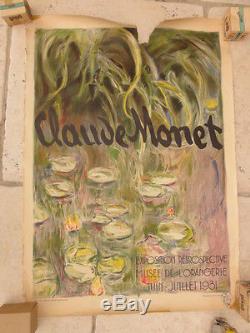 Affiche originale, CLAUDE MONET orangerie des tuileries paris