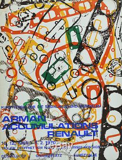 Affiche originale ENTOILÉE -ARMAN Accumulations RENAULT