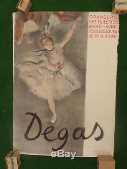 Affiche originale, Exposition DEGAS, Orangerie des Tuileries, Paris 1934