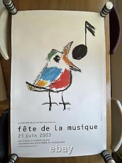 Affiche originale Fête de la Musique 2003 André François