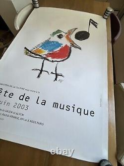 Affiche originale Fête de la Musique 2003 André François