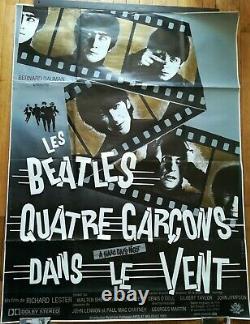 Affiche originale Film Les BEATLES Quatres Garçons dans le vent 1982
