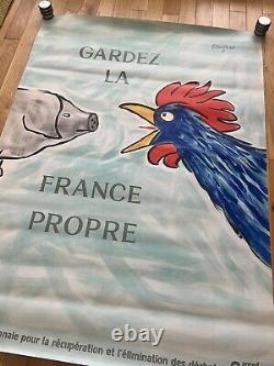 Affiche originale Gardez la France propre 1982 Savignac 117160cm