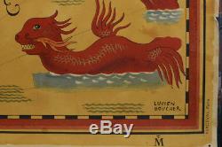 Affiche originale Indochine Siam Tonkin China 1949 Lucien BOUCHER Perceval rare
